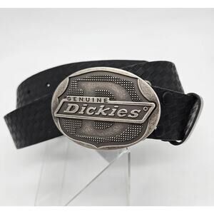 Dickies Men's Black Leather 11DI02C5 Heavy Duty Work Belt Size L 38-40 Buckle
